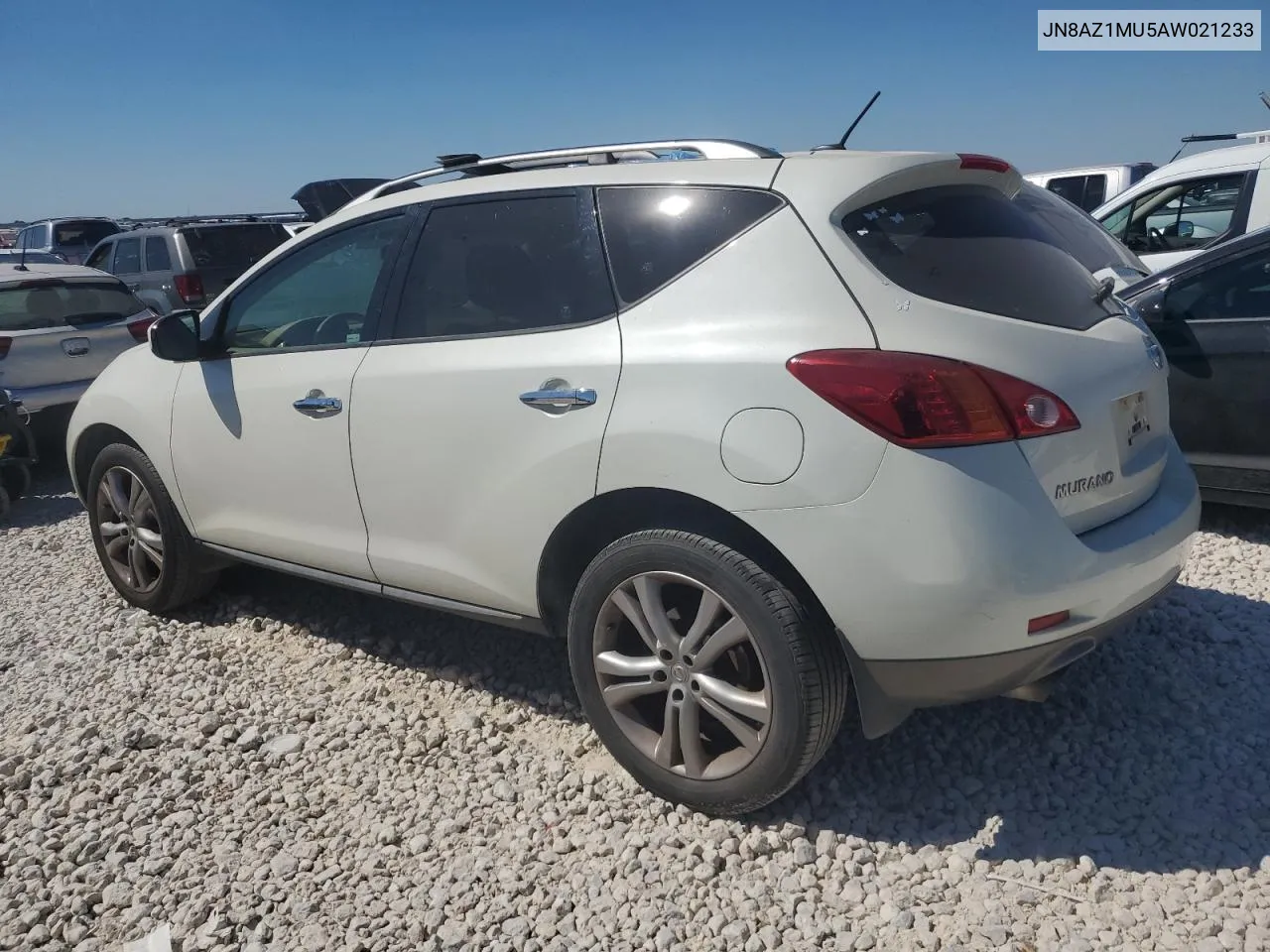 2010 Nissan Murano S VIN: JN8AZ1MU5AW021233 Lot: 73138264