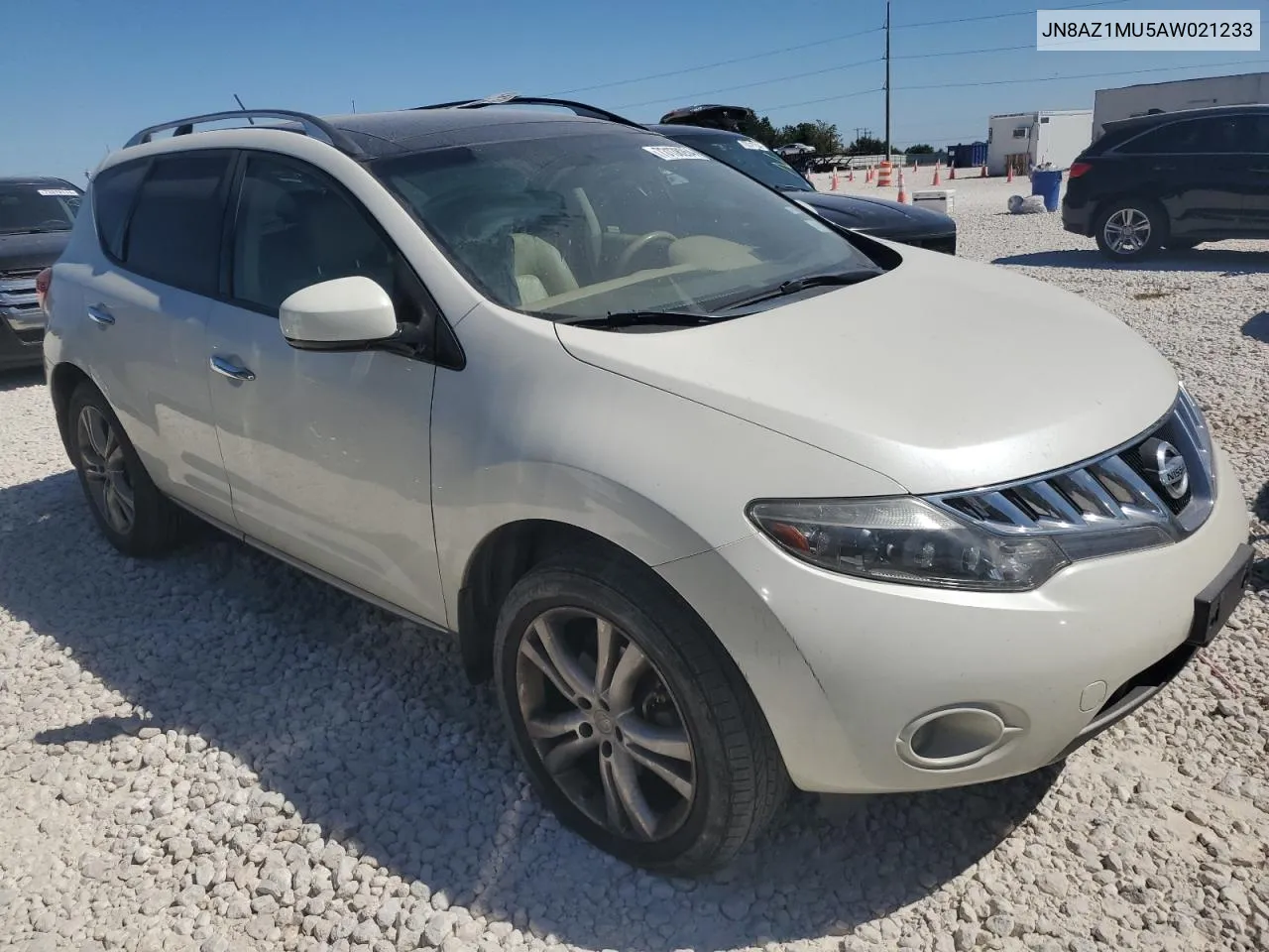 2010 Nissan Murano S VIN: JN8AZ1MU5AW021233 Lot: 73138264