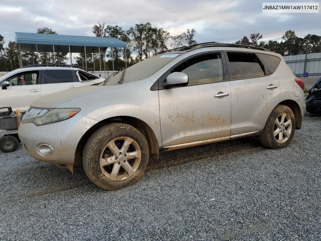 2010 Nissan Murano S VIN: JN8AZ1MW1AW117412 Lot: 74383424