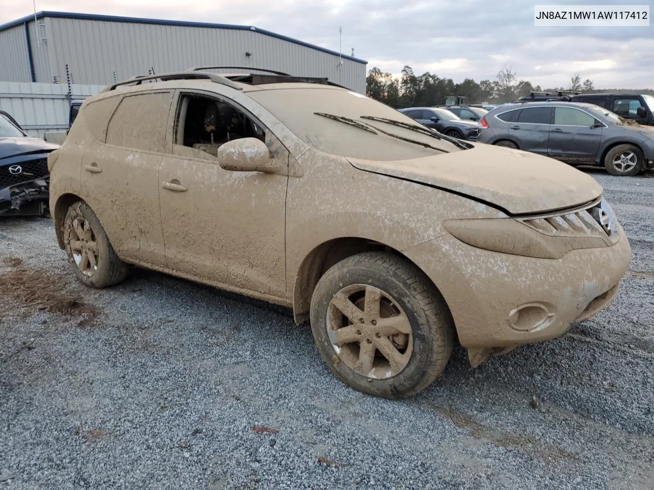 2010 Nissan Murano S VIN: JN8AZ1MW1AW117412 Lot: 74383424