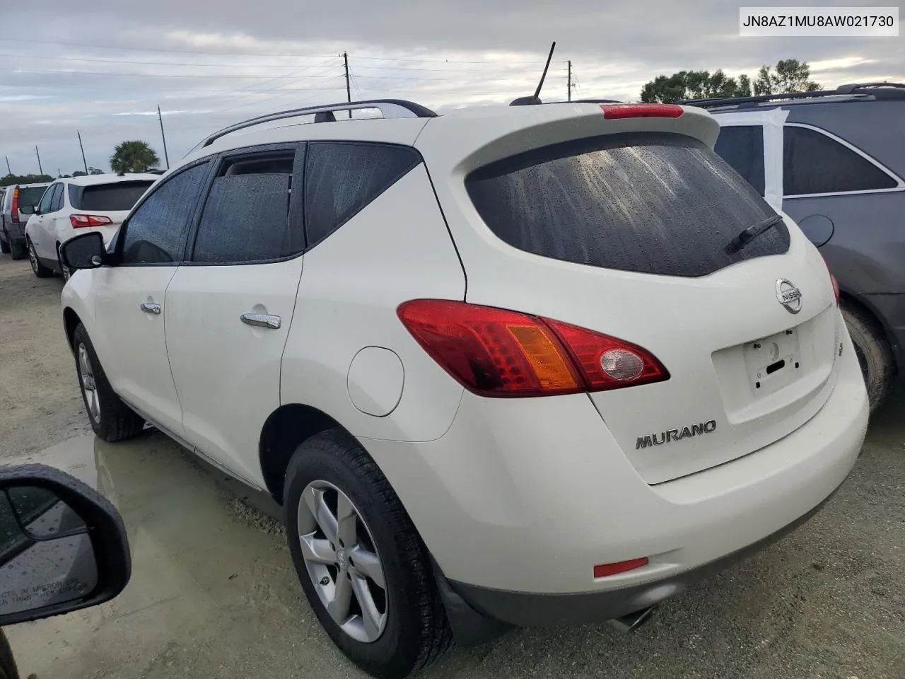 2010 Nissan Murano S VIN: JN8AZ1MU8AW021730 Lot: 75054474