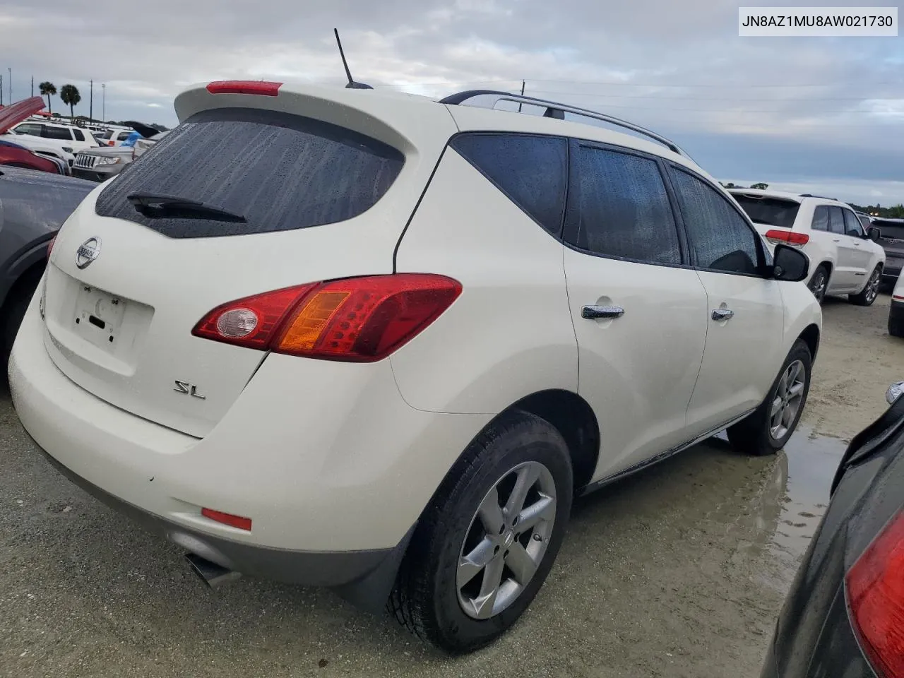 2010 Nissan Murano S VIN: JN8AZ1MU8AW021730 Lot: 75054474