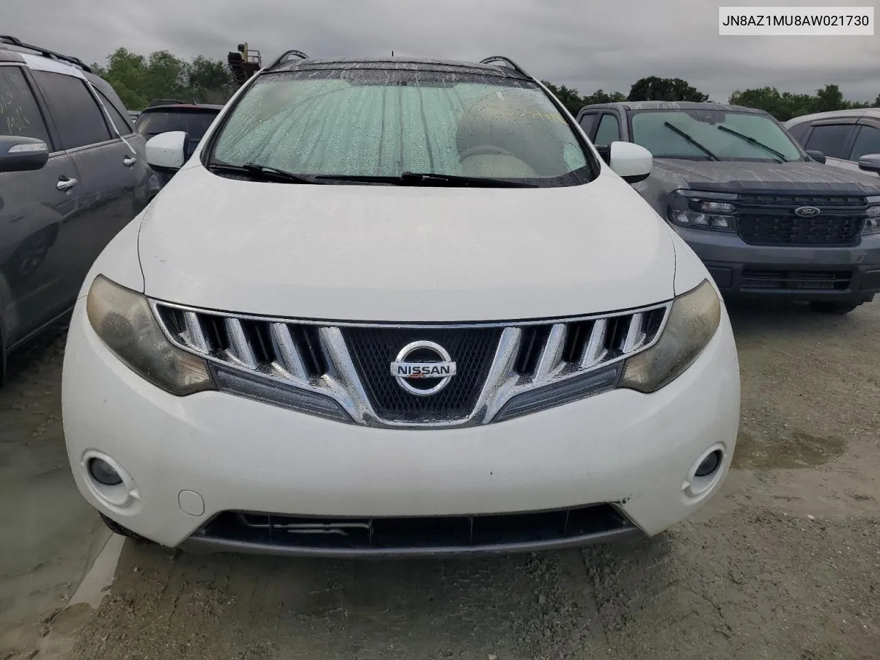 2010 Nissan Murano S VIN: JN8AZ1MU8AW021730 Lot: 75054474