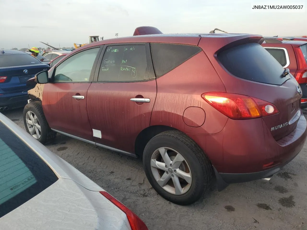 2010 Nissan Murano S VIN: JN8AZ1MU2AW005037 Lot: 75119404