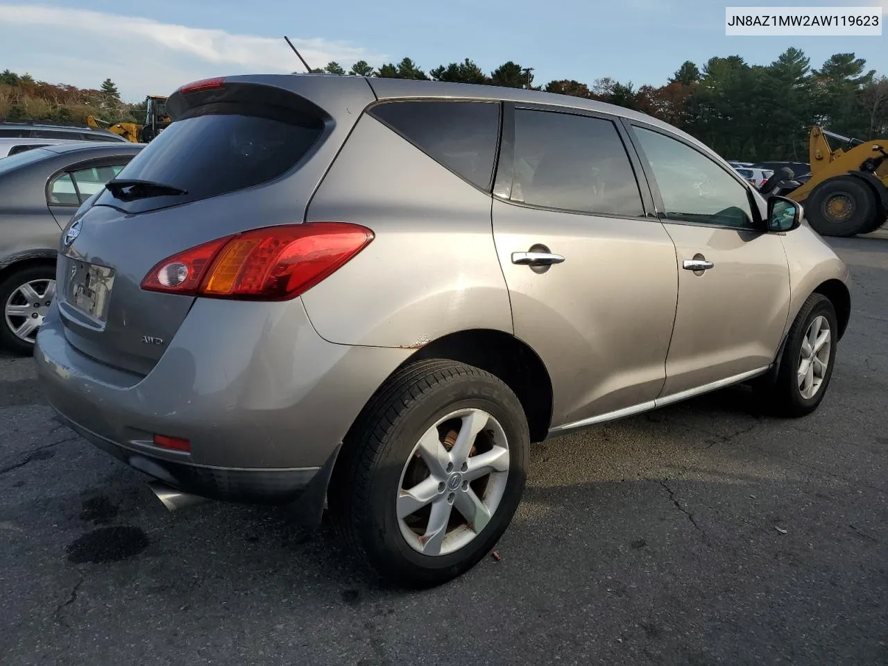 2010 Nissan Murano S VIN: JN8AZ1MW2AW119623 Lot: 77045444