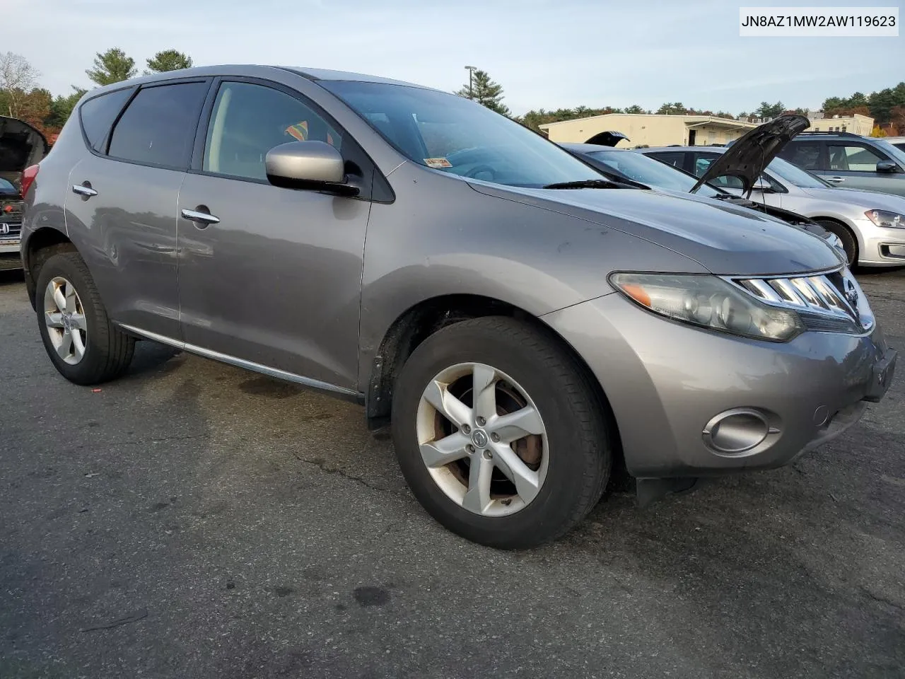 2010 Nissan Murano S VIN: JN8AZ1MW2AW119623 Lot: 77045444