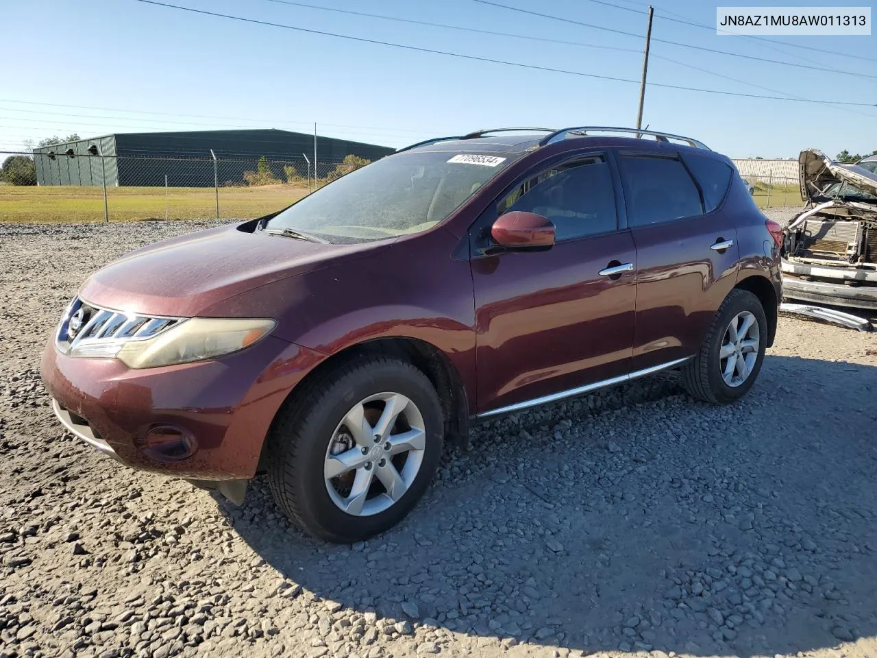 2010 Nissan Murano S VIN: JN8AZ1MU8AW011313 Lot: 77096534