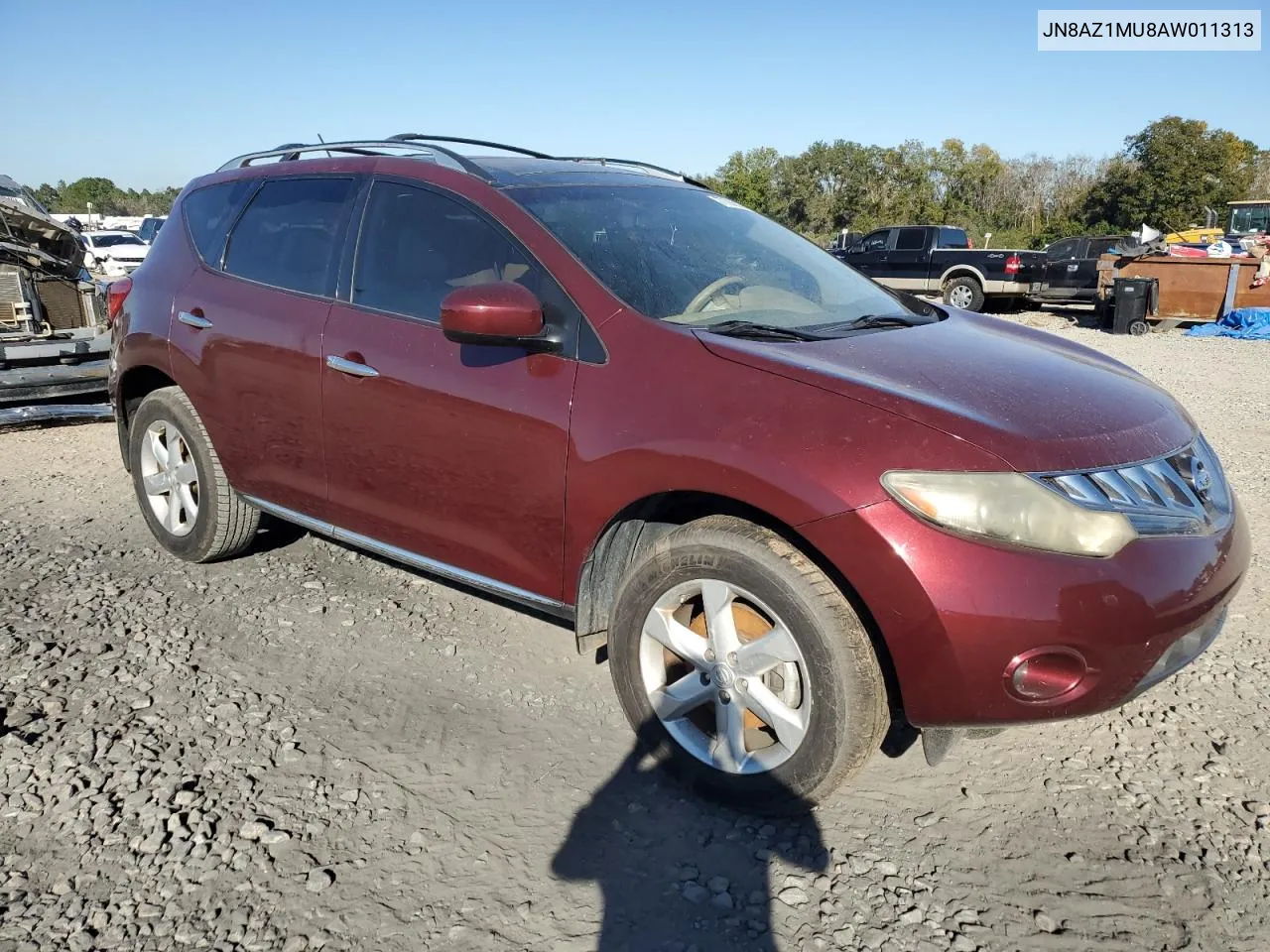 2010 Nissan Murano S VIN: JN8AZ1MU8AW011313 Lot: 77096534