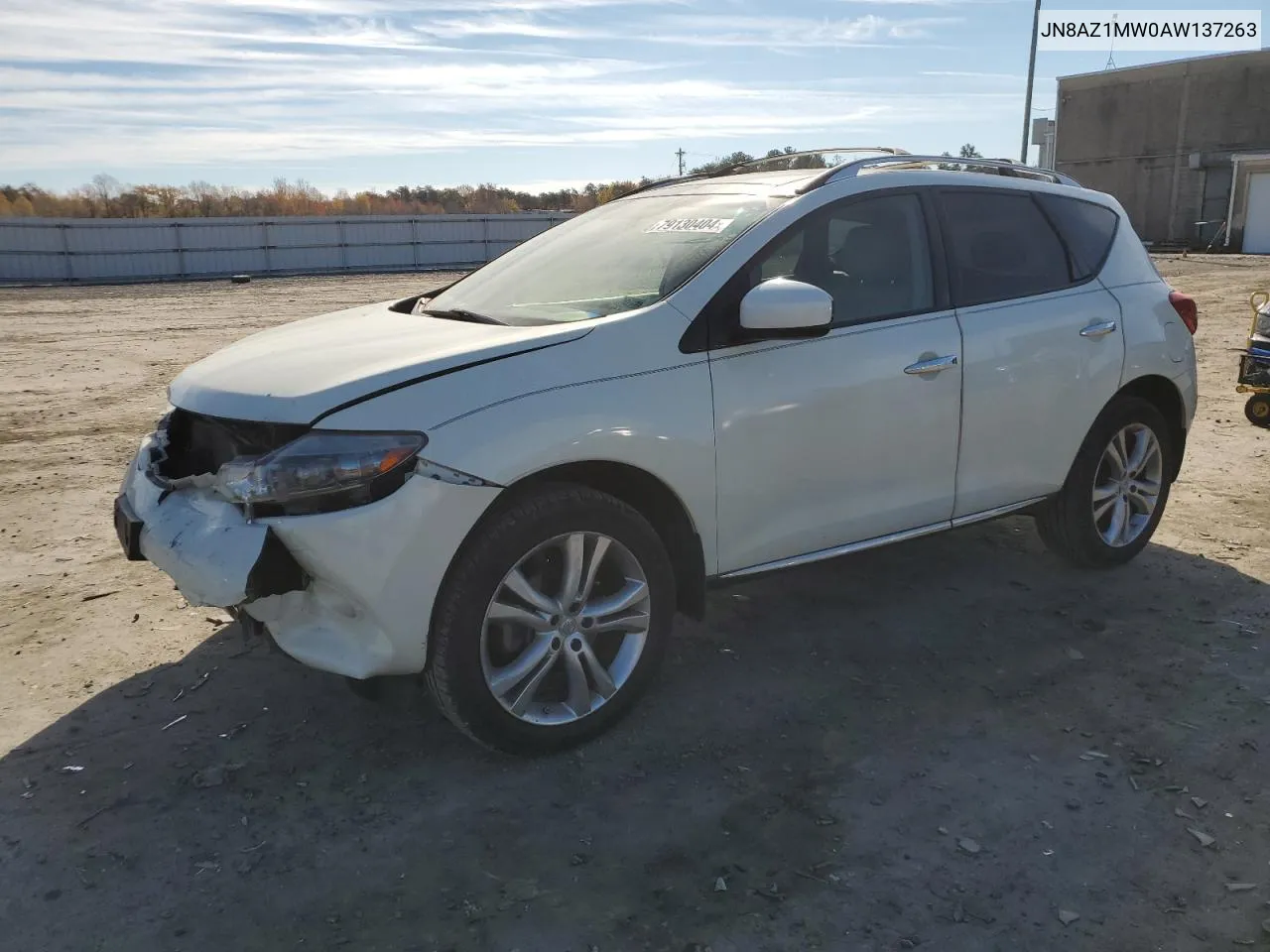 2010 Nissan Murano S VIN: JN8AZ1MW0AW137263 Lot: 79130404