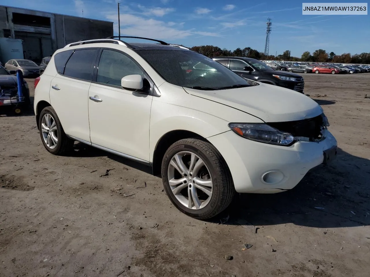 2010 Nissan Murano S VIN: JN8AZ1MW0AW137263 Lot: 79130404