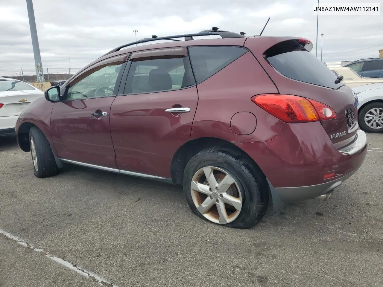 2010 Nissan Murano S VIN: JN8AZ1MW4AW112141 Lot: 79552154