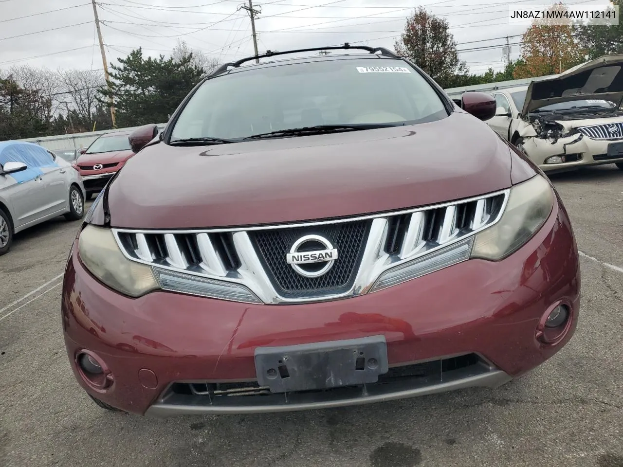 2010 Nissan Murano S VIN: JN8AZ1MW4AW112141 Lot: 79552154