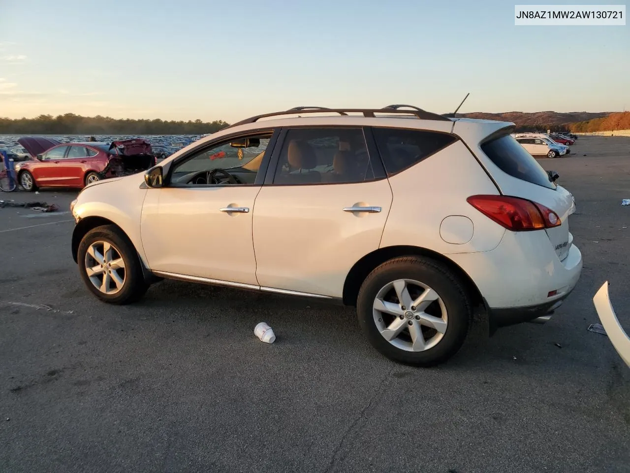 2010 Nissan Murano S VIN: JN8AZ1MW2AW130721 Lot: 79878324