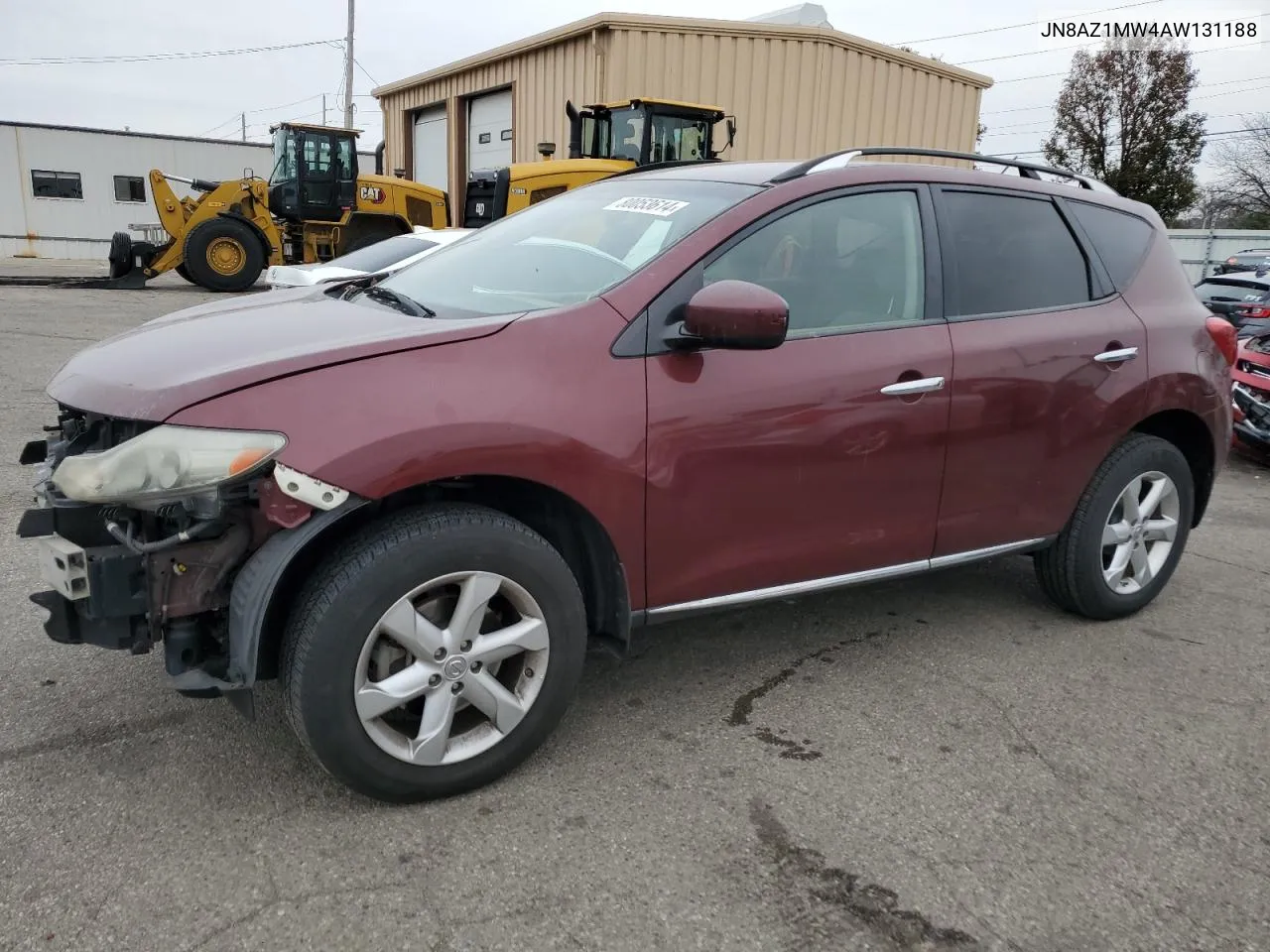 2010 Nissan Murano S VIN: JN8AZ1MW4AW131188 Lot: 80053614