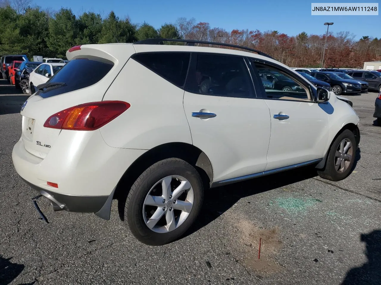 2010 Nissan Murano S VIN: JN8AZ1MW6AW111248 Lot: 80451674