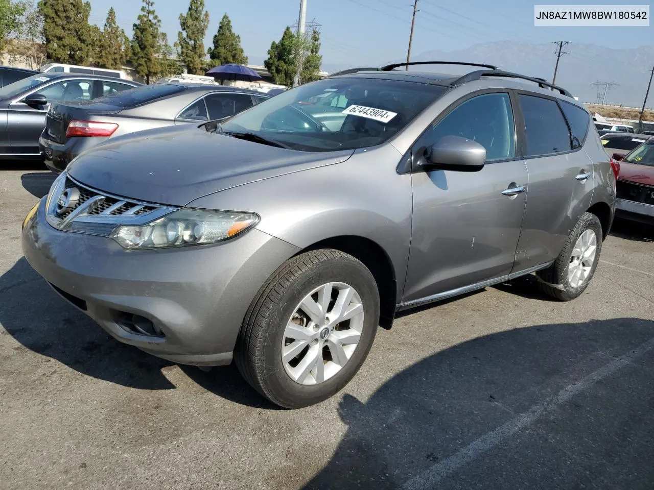 2011 Nissan Murano S VIN: JN8AZ1MW8BW180542 Lot: 62443904