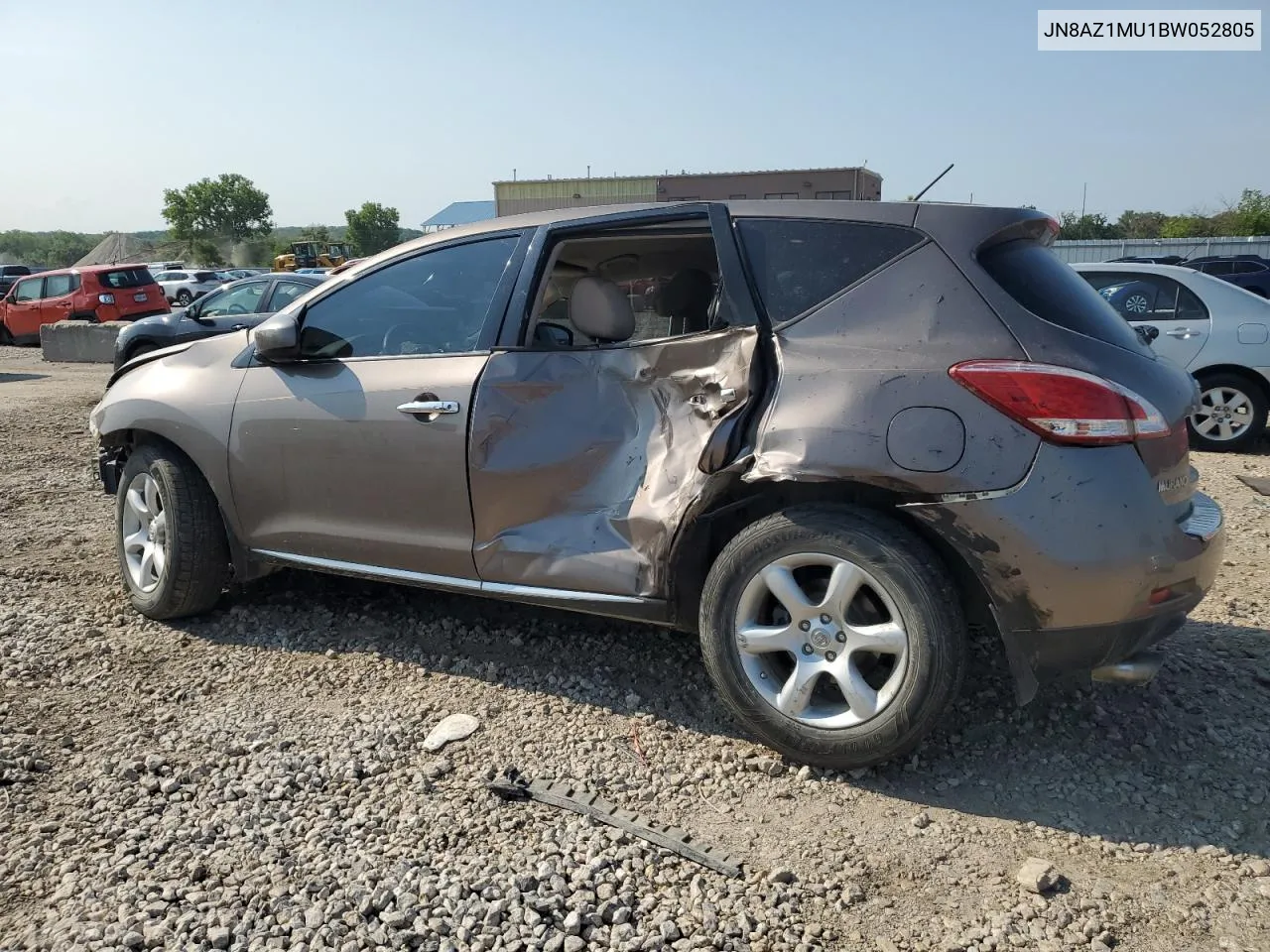 2011 Nissan Murano S VIN: JN8AZ1MU1BW052805 Lot: 63069064