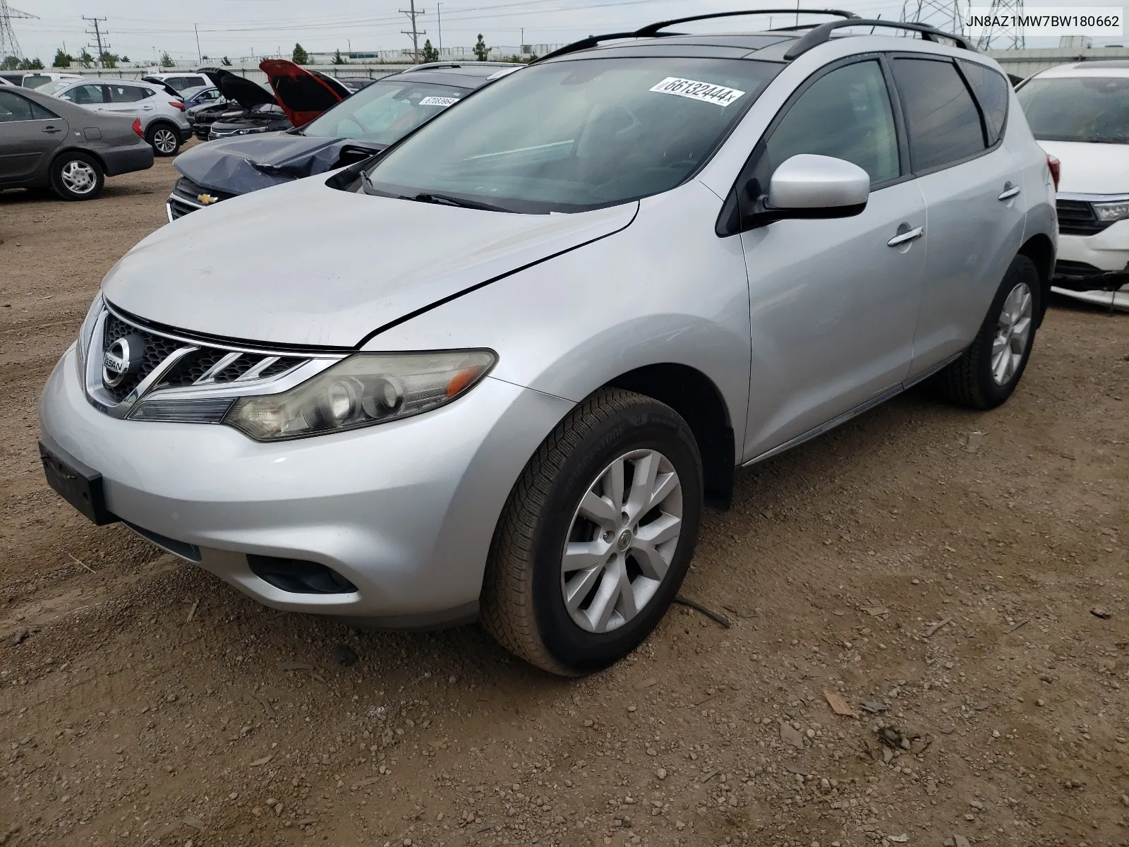 2011 Nissan Murano S VIN: JN8AZ1MW7BW180662 Lot: 66132444