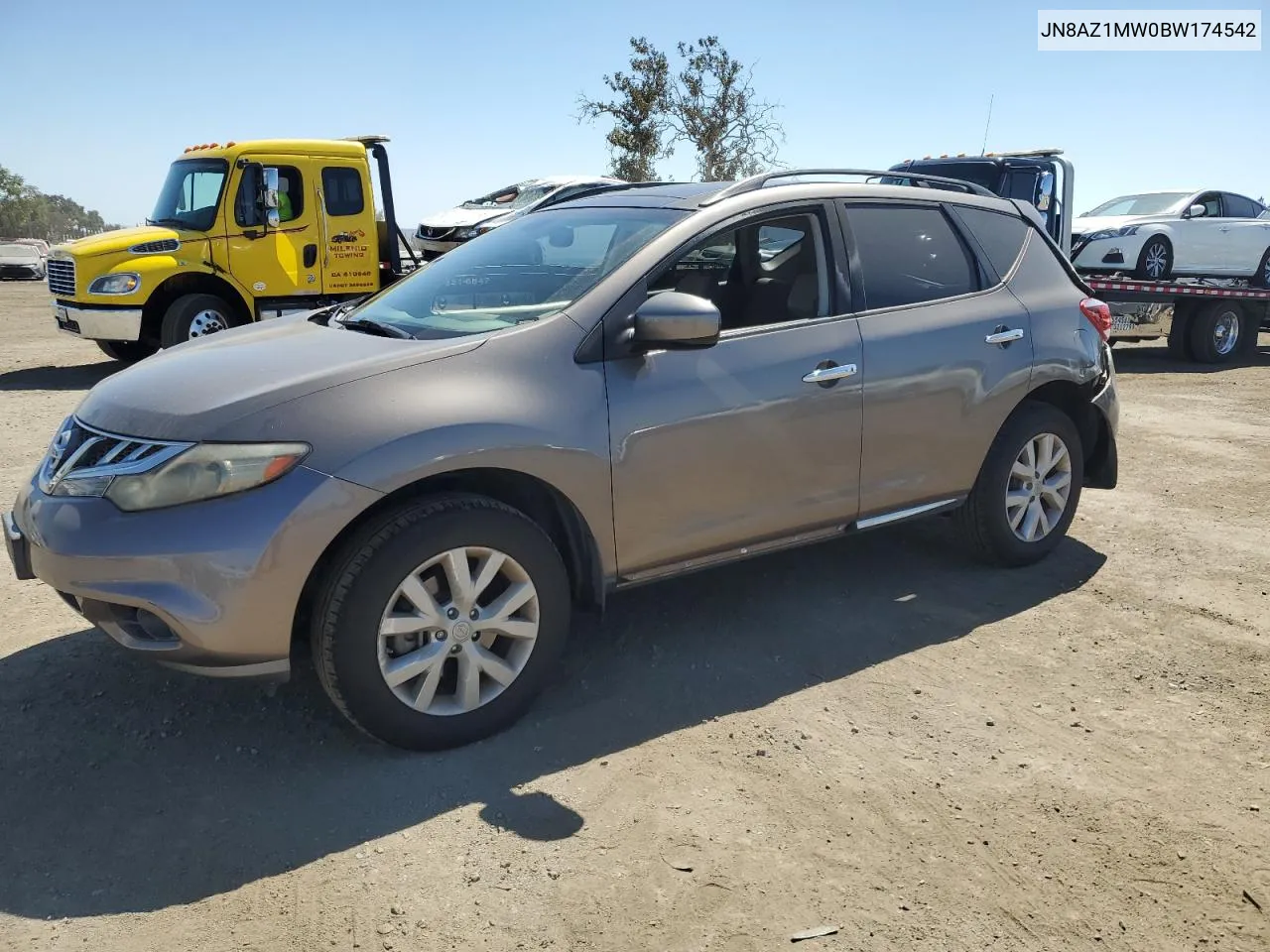 2011 Nissan Murano S VIN: JN8AZ1MW0BW174542 Lot: 70151694