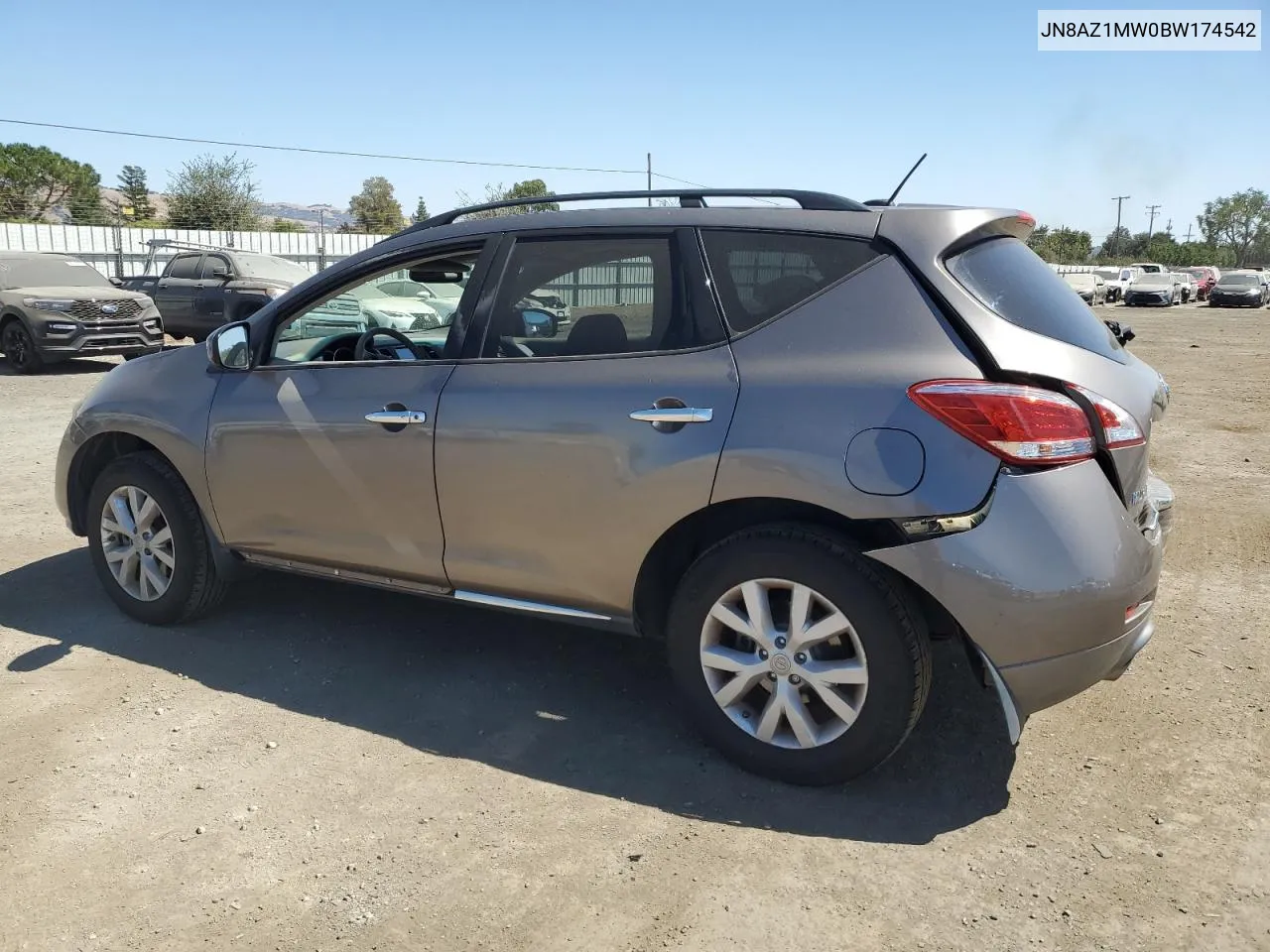 2011 Nissan Murano S VIN: JN8AZ1MW0BW174542 Lot: 70151694