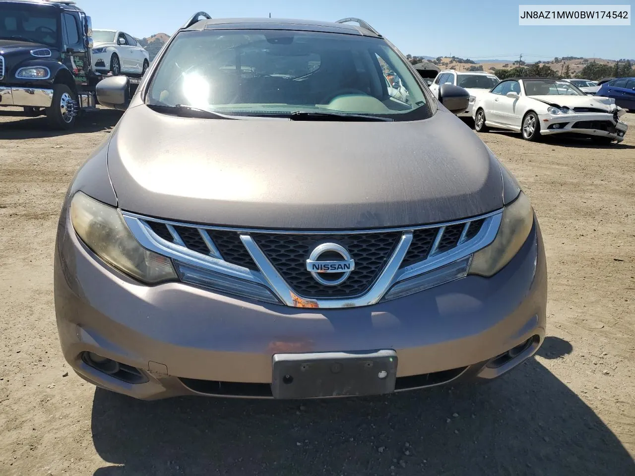 2011 Nissan Murano S VIN: JN8AZ1MW0BW174542 Lot: 70151694