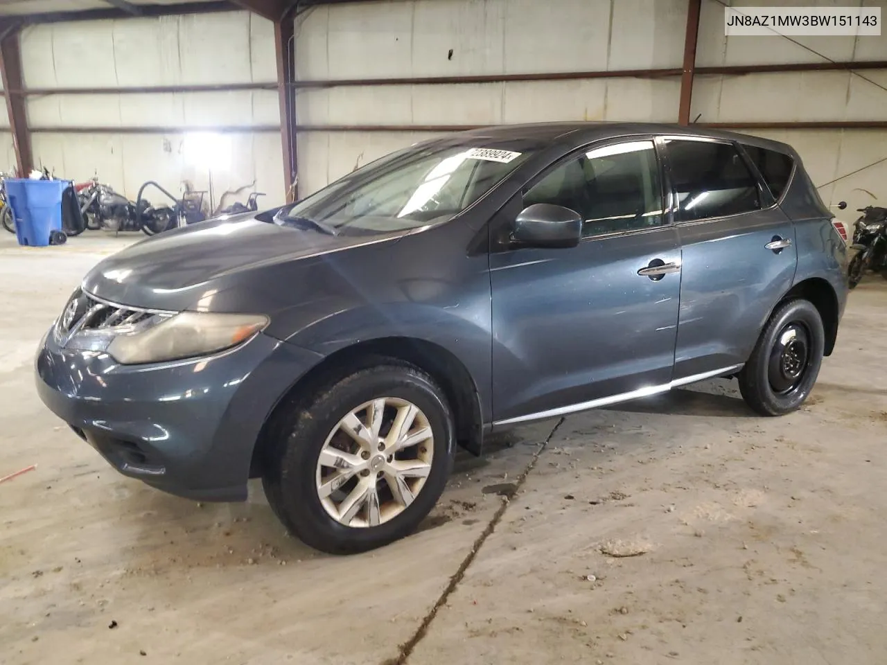 2011 Nissan Murano S VIN: JN8AZ1MW3BW151143 Lot: 72389924