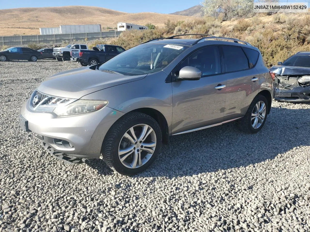 2011 Nissan Murano S VIN: JN8AZ1MW4BW152429 Lot: 72988034