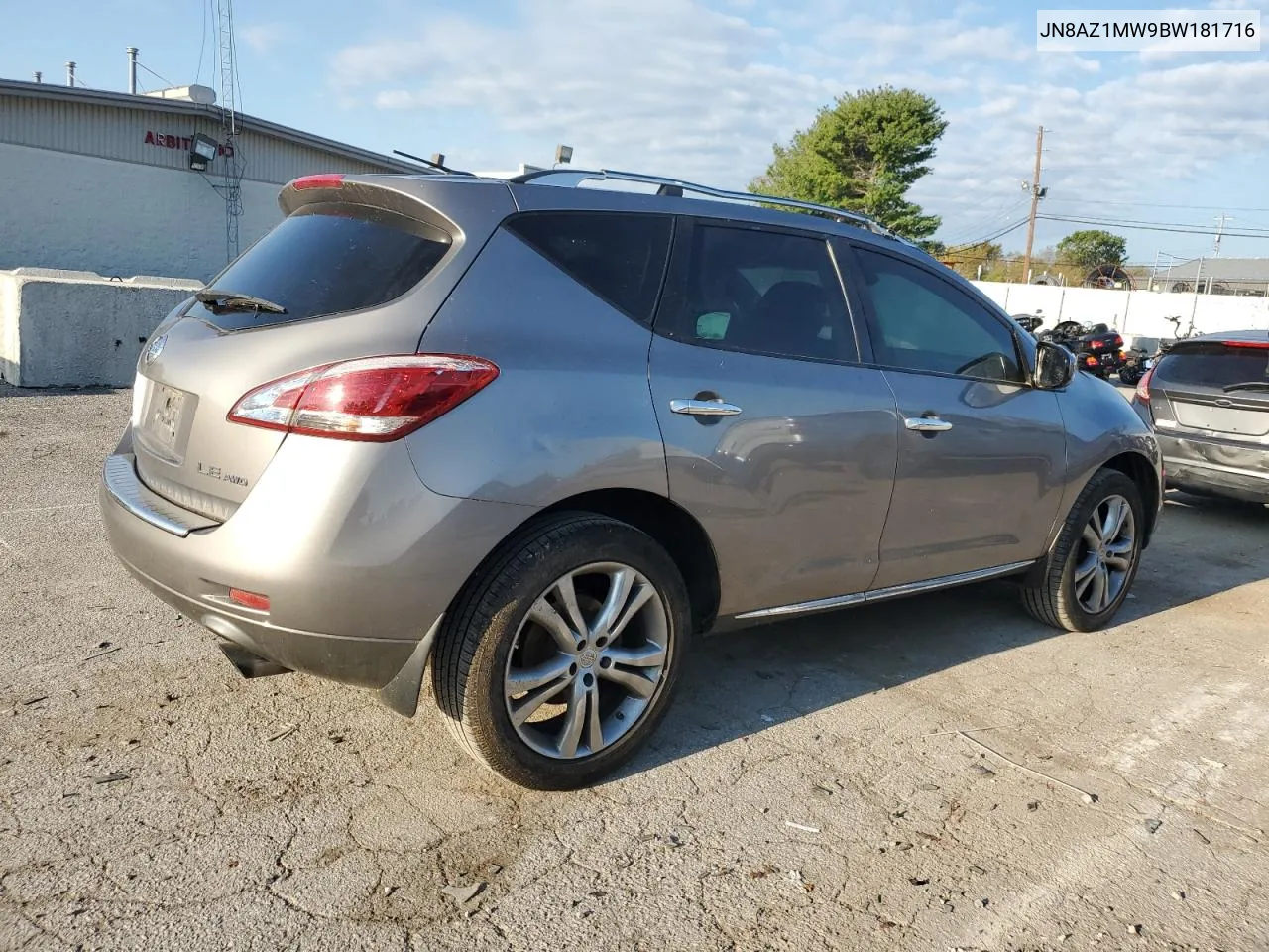 2011 Nissan Murano S VIN: JN8AZ1MW9BW181716 Lot: 74520364