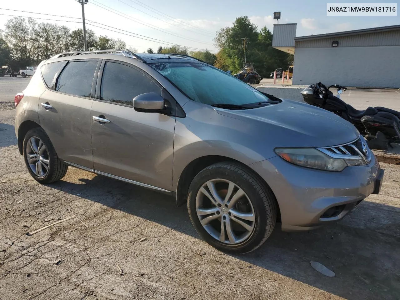 2011 Nissan Murano S VIN: JN8AZ1MW9BW181716 Lot: 74520364