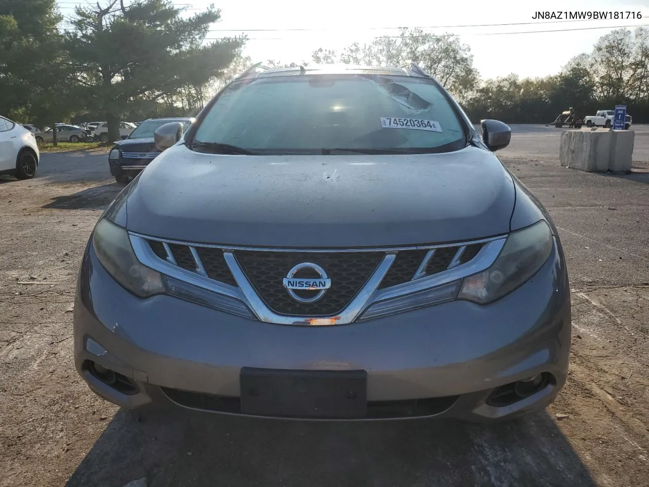 2011 Nissan Murano S VIN: JN8AZ1MW9BW181716 Lot: 74520364