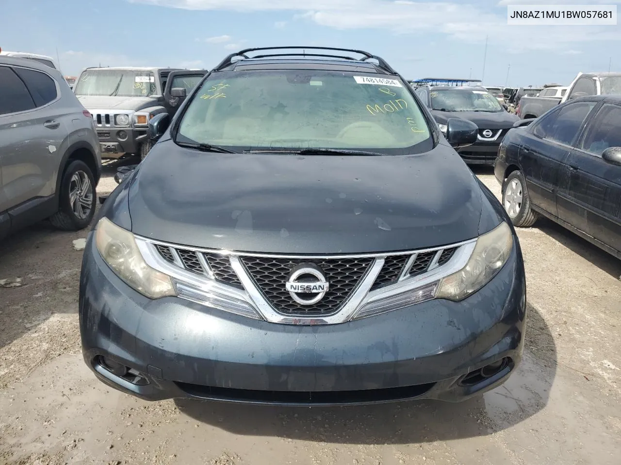 2011 Nissan Murano S VIN: JN8AZ1MU1BW057681 Lot: 74814584