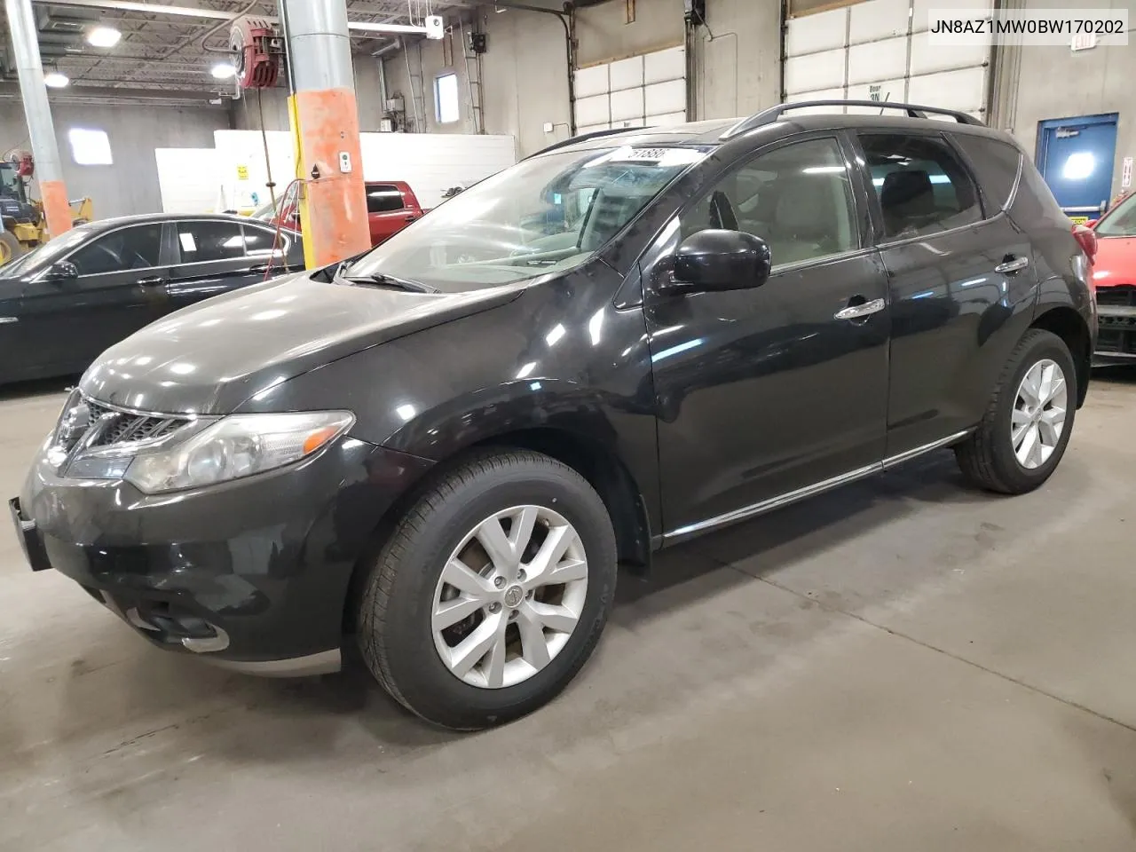 2011 Nissan Murano S VIN: JN8AZ1MW0BW170202 Lot: 75188634