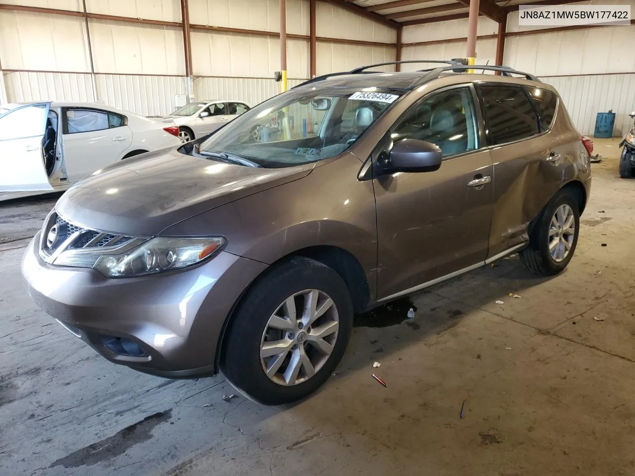 2011 Nissan Murano S VIN: JN8AZ1MW5BW177422 Lot: 75326494