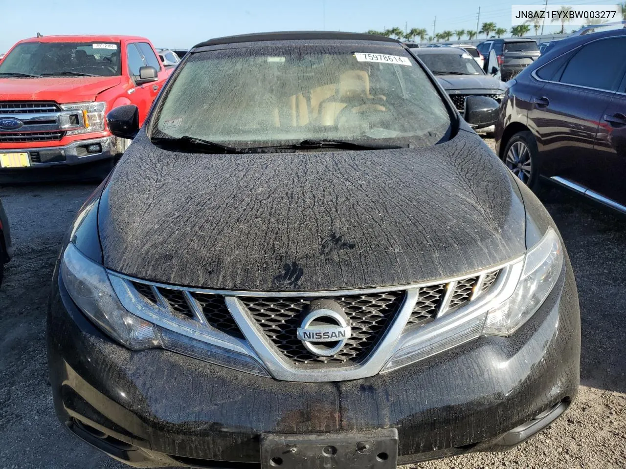 2011 Nissan Murano Crosscabriolet VIN: JN8AZ1FYXBW003277 Lot: 75978614