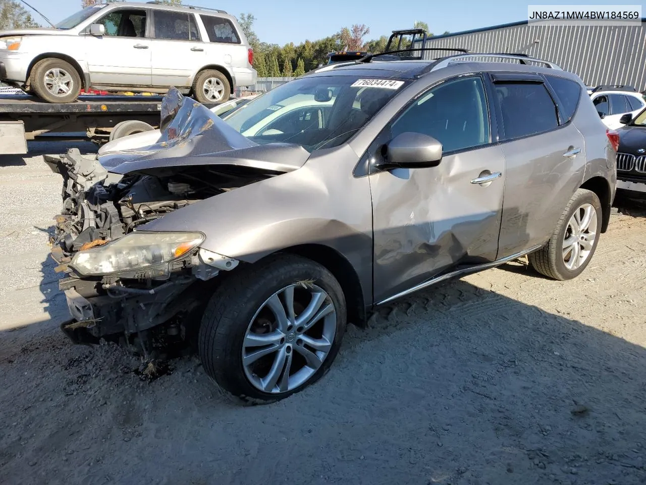 2011 Nissan Murano S VIN: JN8AZ1MW4BW184569 Lot: 76034474