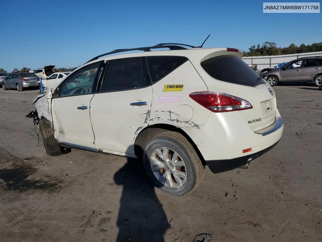 2011 Nissan Murano S VIN: JN8AZ1MW8BW171758 Lot: 76513344