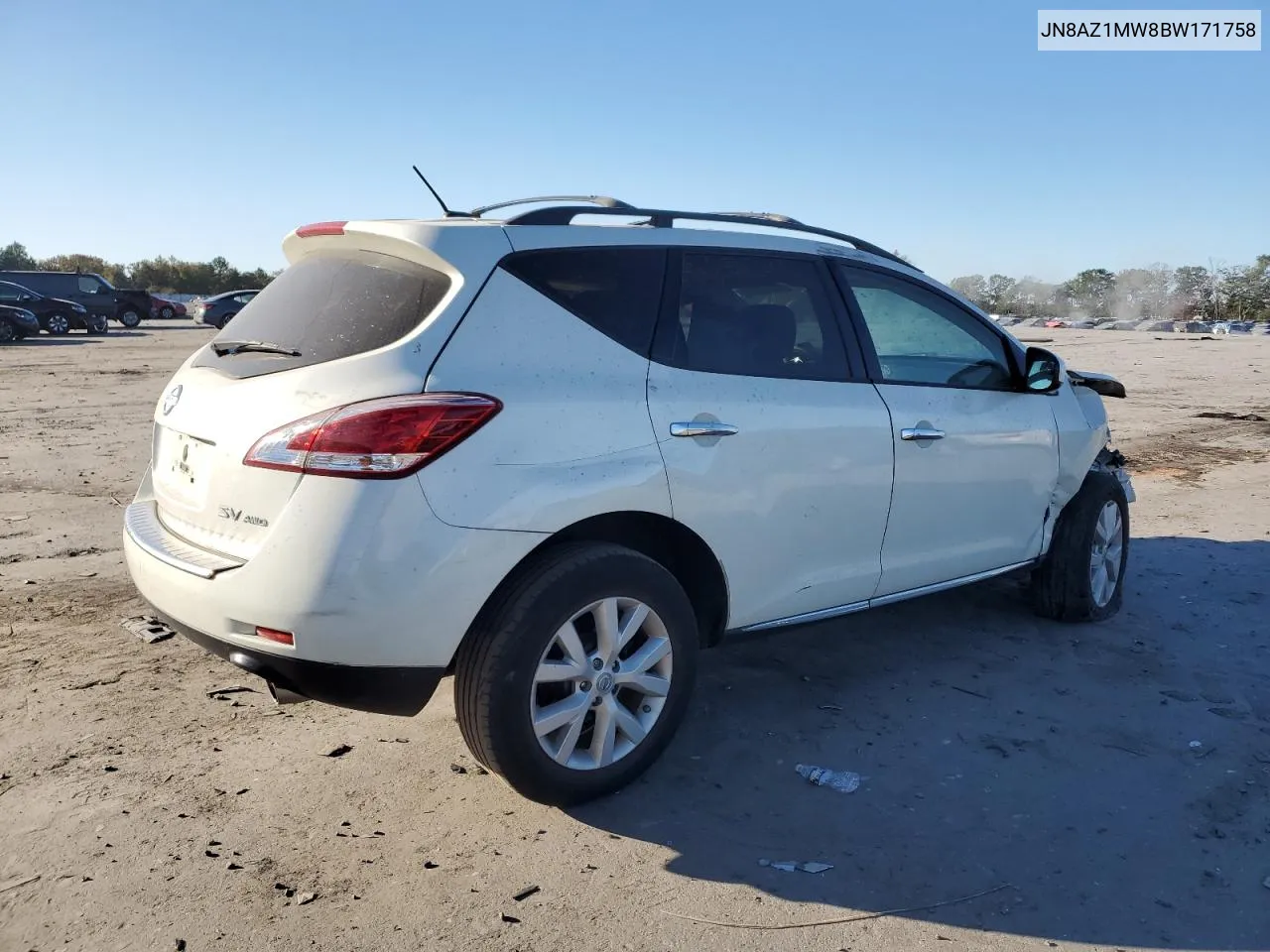 2011 Nissan Murano S VIN: JN8AZ1MW8BW171758 Lot: 76513344