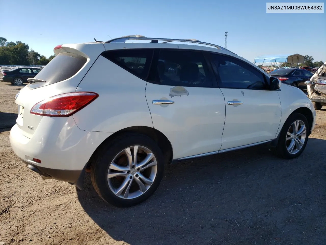 2011 Nissan Murano S VIN: JN8AZ1MU0BW064332 Lot: 76551364