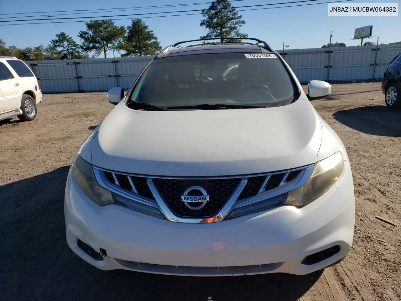 2011 Nissan Murano S VIN: JN8AZ1MU0BW064332 Lot: 76551364