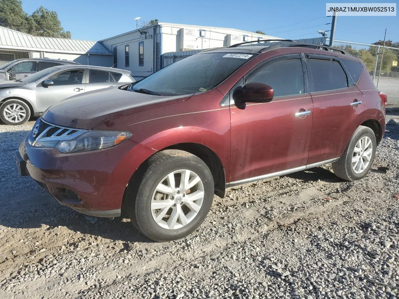 2011 Nissan Murano S VIN: JN8AZ1MUXBW052513 Lot: 76812214