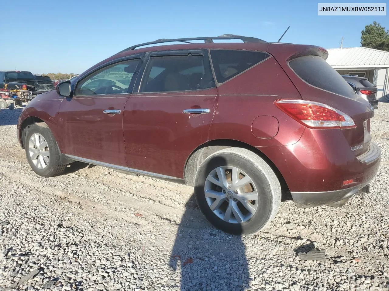 2011 Nissan Murano S VIN: JN8AZ1MUXBW052513 Lot: 76812214