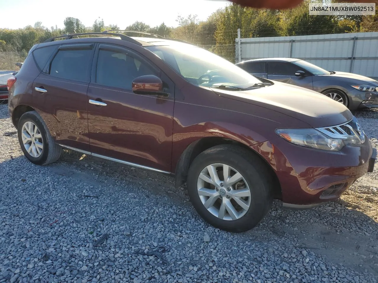 2011 Nissan Murano S VIN: JN8AZ1MUXBW052513 Lot: 76812214