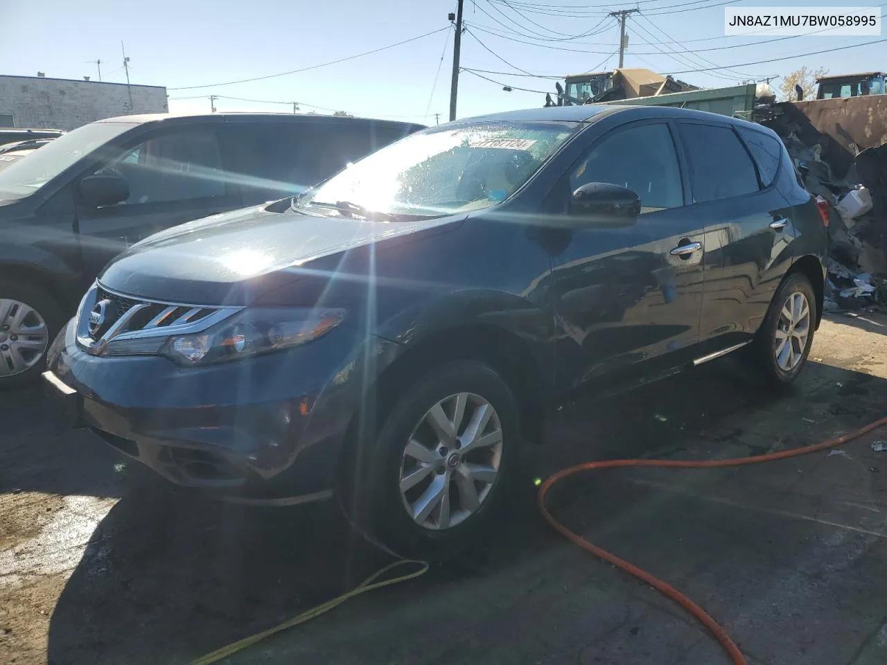 2011 Nissan Murano S VIN: JN8AZ1MU7BW058995 Lot: 77187124