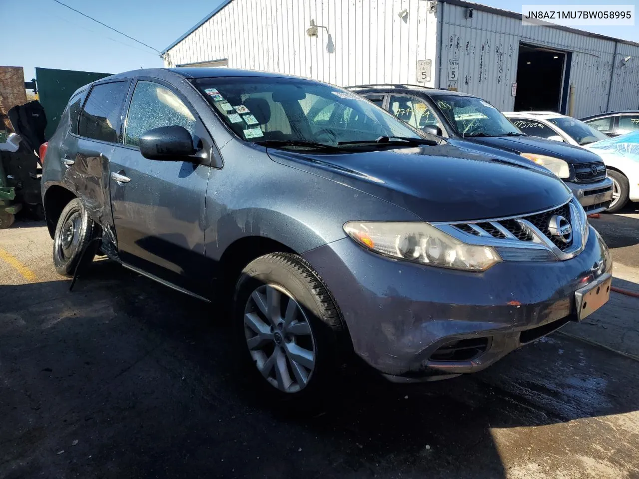 2011 Nissan Murano S VIN: JN8AZ1MU7BW058995 Lot: 77187124