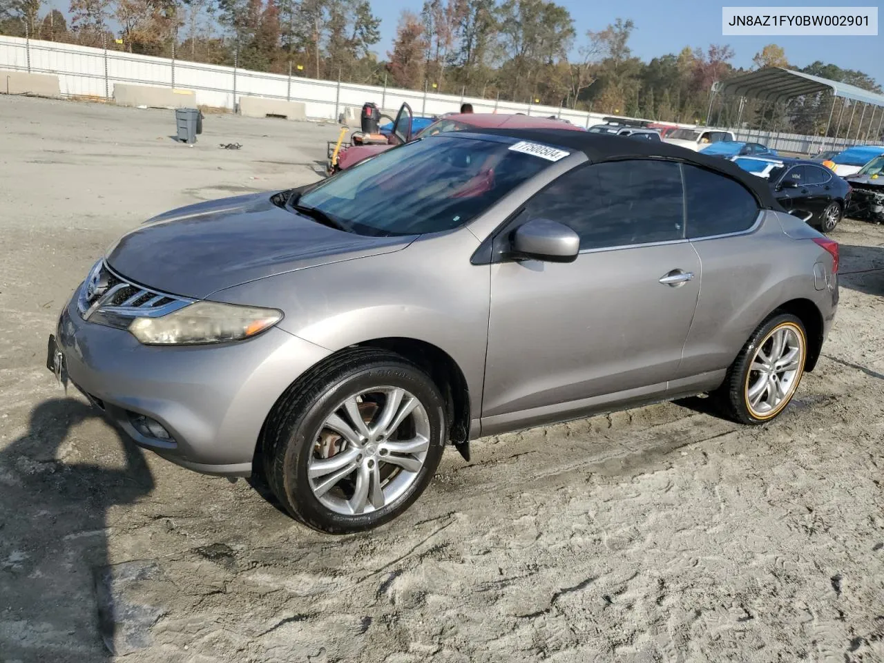 2011 Nissan Murano Crosscabriolet VIN: JN8AZ1FY0BW002901 Lot: 77500504