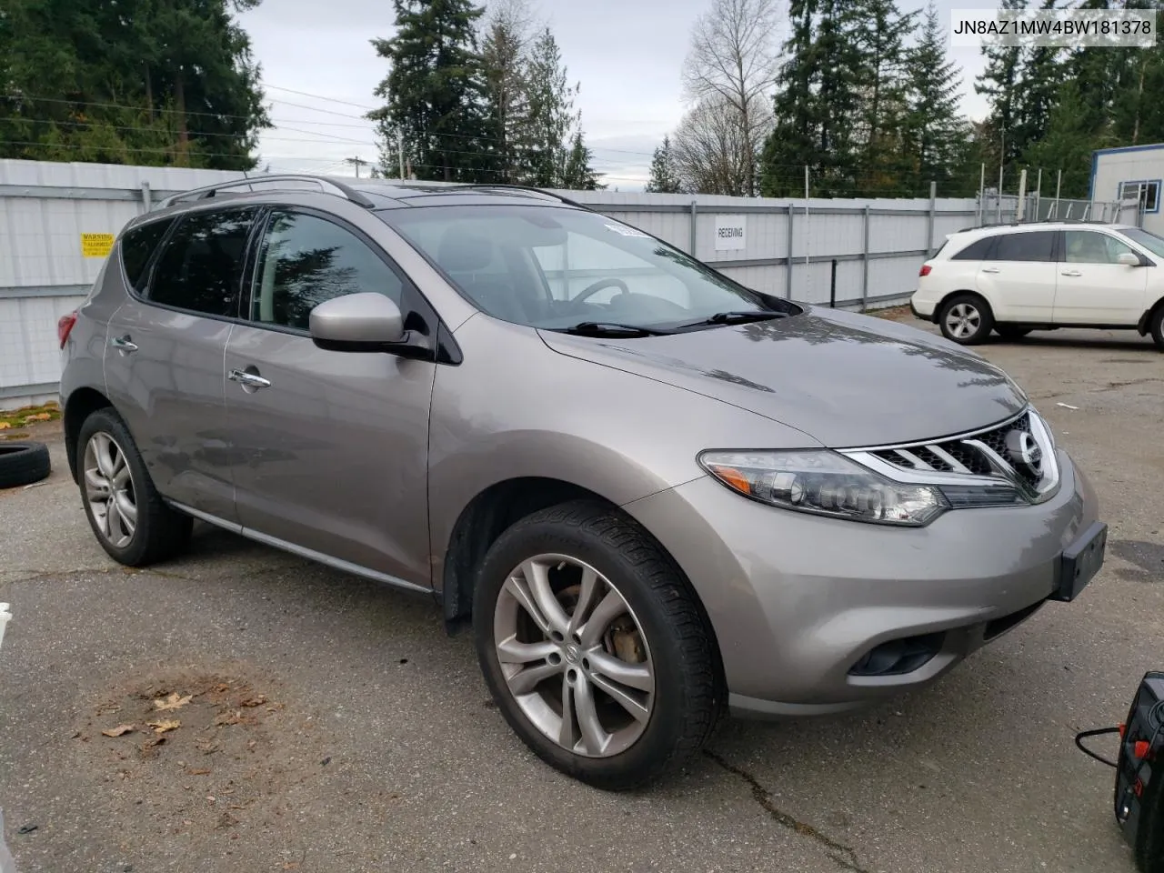 2011 Nissan Murano S VIN: JN8AZ1MW4BW181378 Lot: 78625594