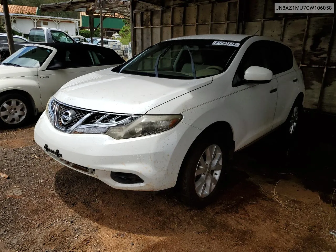 2012 Nissan Murano S VIN: JN8AZ1MU7CW106058 Lot: 51264774