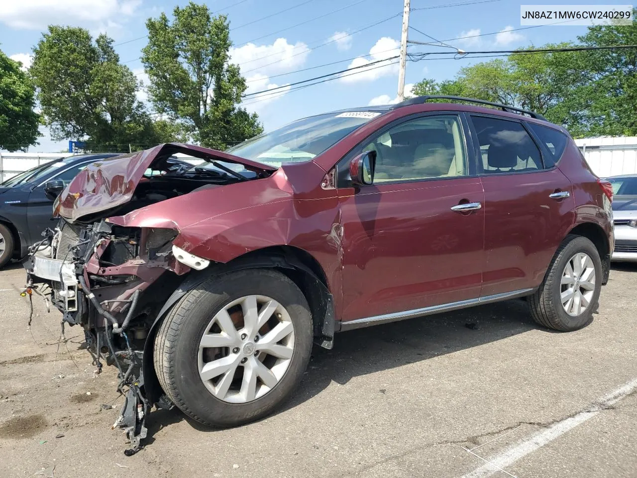 JN8AZ1MW6CW240299 2012 Nissan Murano S