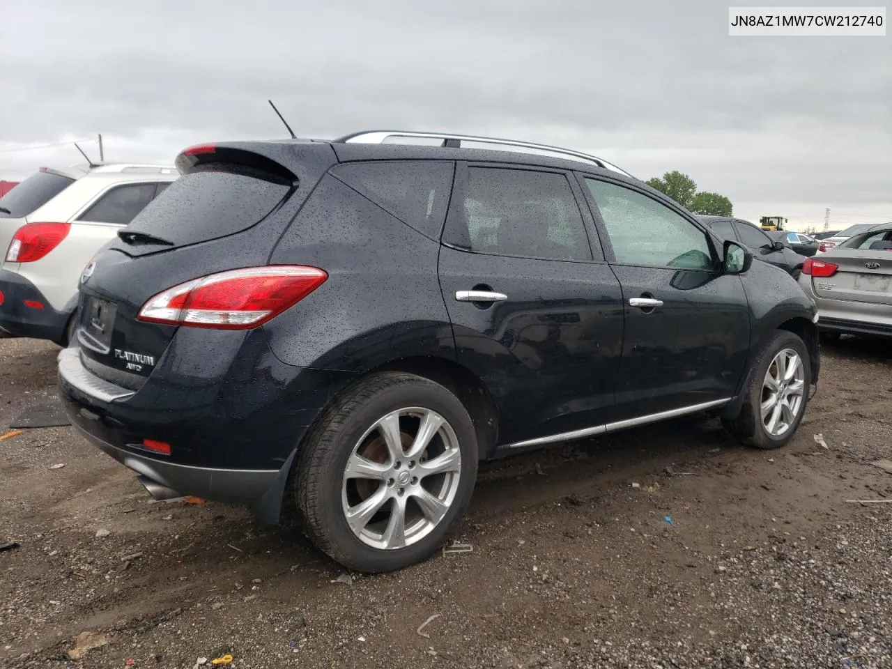 2012 Nissan Murano S VIN: JN8AZ1MW7CW212740 Lot: 64054634