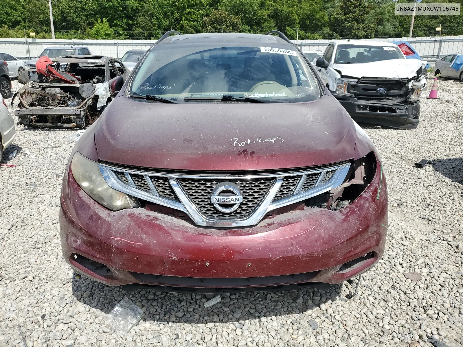 2012 Nissan Murano S VIN: JN8AZ1MUXCW105745 Lot: 65559454